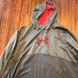 UNDER ARMOUR grey and red hoodie!